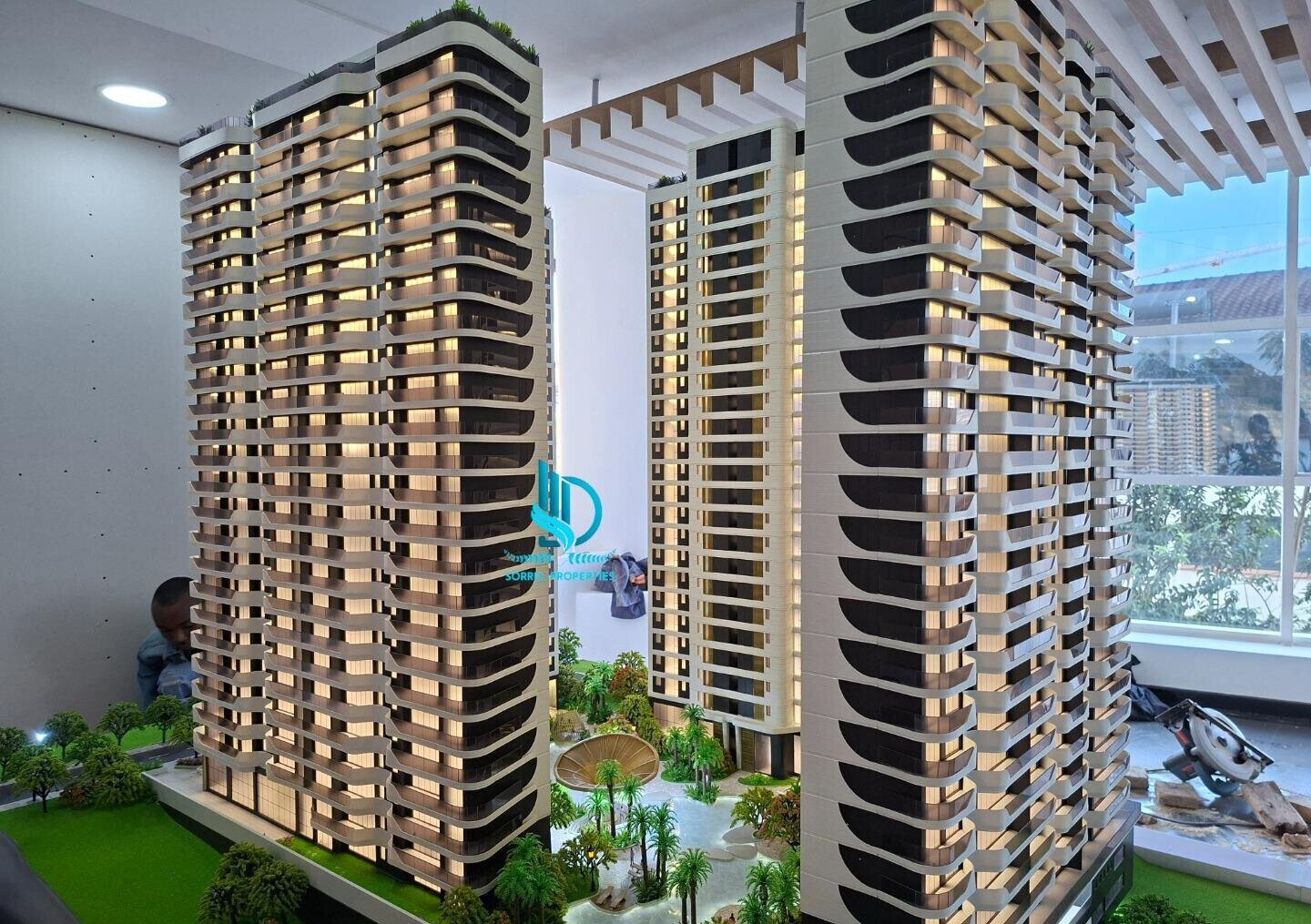 3BR + DSQ in Iconic Tower with Karura Forest Views - Westlands