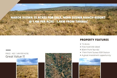 15-Acre Land with Great Views - Suswa