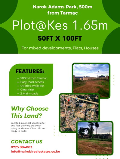 0.1 Acre Plot in Adam Park Estate