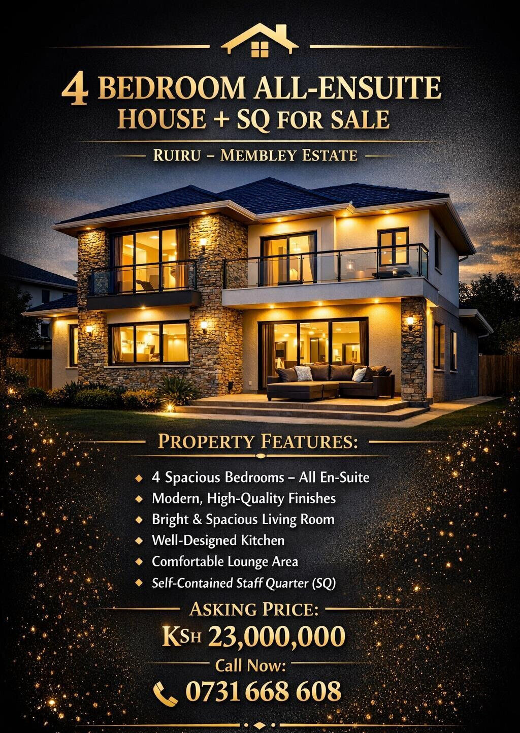 4BR All-Ensuite Townhouse with Staff Quarter - Membley, Ruiru