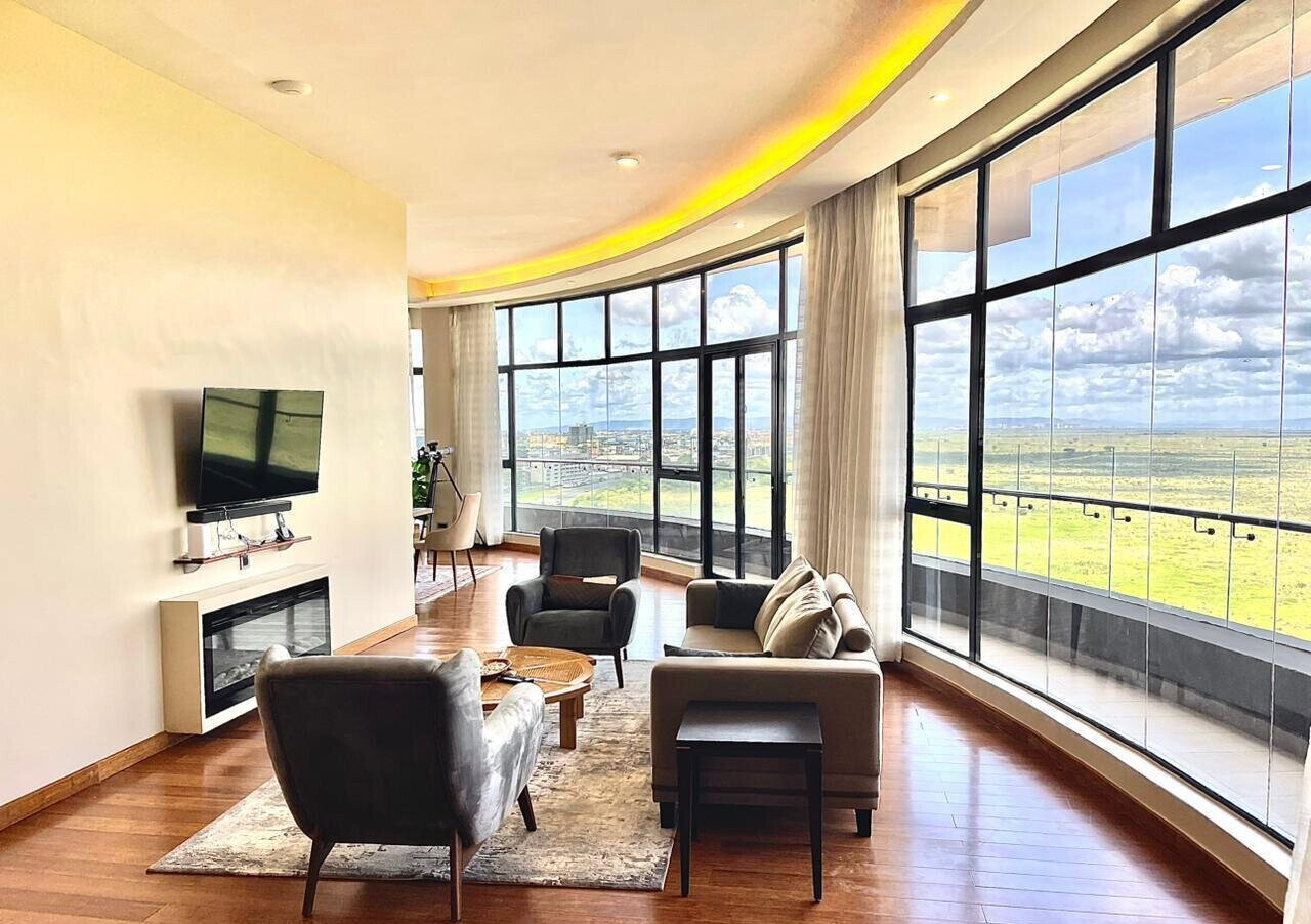 1BR with 360° Park Views & Co-Working Space - The Curve, Mombasa Rd