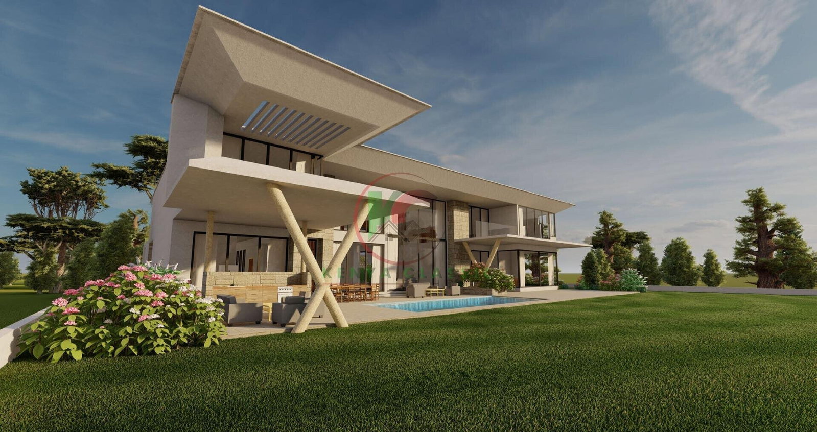 5-Bed Villa with Show Kitchen & Pool – Karen Architectural Gem