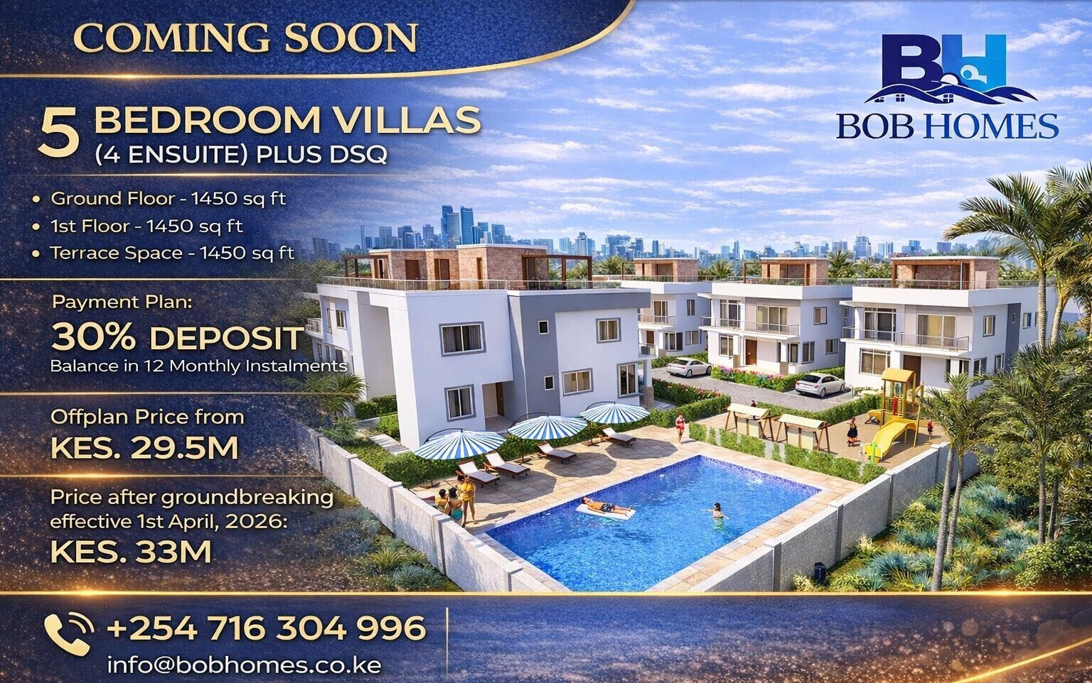 Off-Plan 5BR Villa with DSQ in Gated Nyali Estate - Mombasa