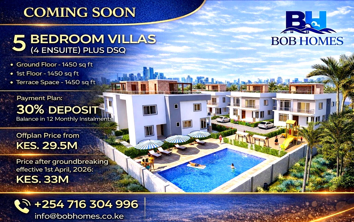 Off-Plan 5BR Villa with DSQ in Gated Nyali Estate - Mombasa