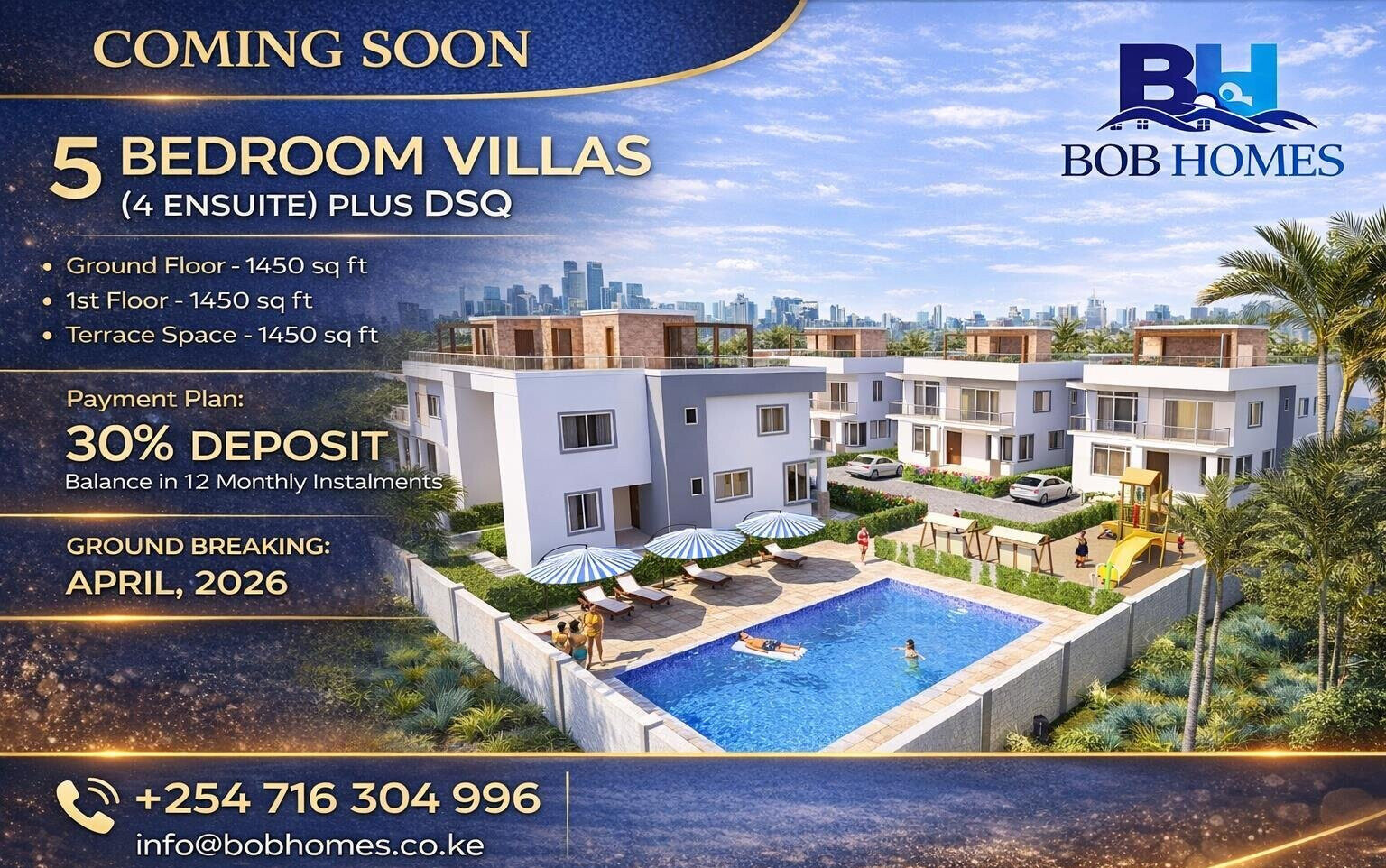 Off-Plan 5BR Villa with DSQ in Gated Nyali Estate - Mombasa