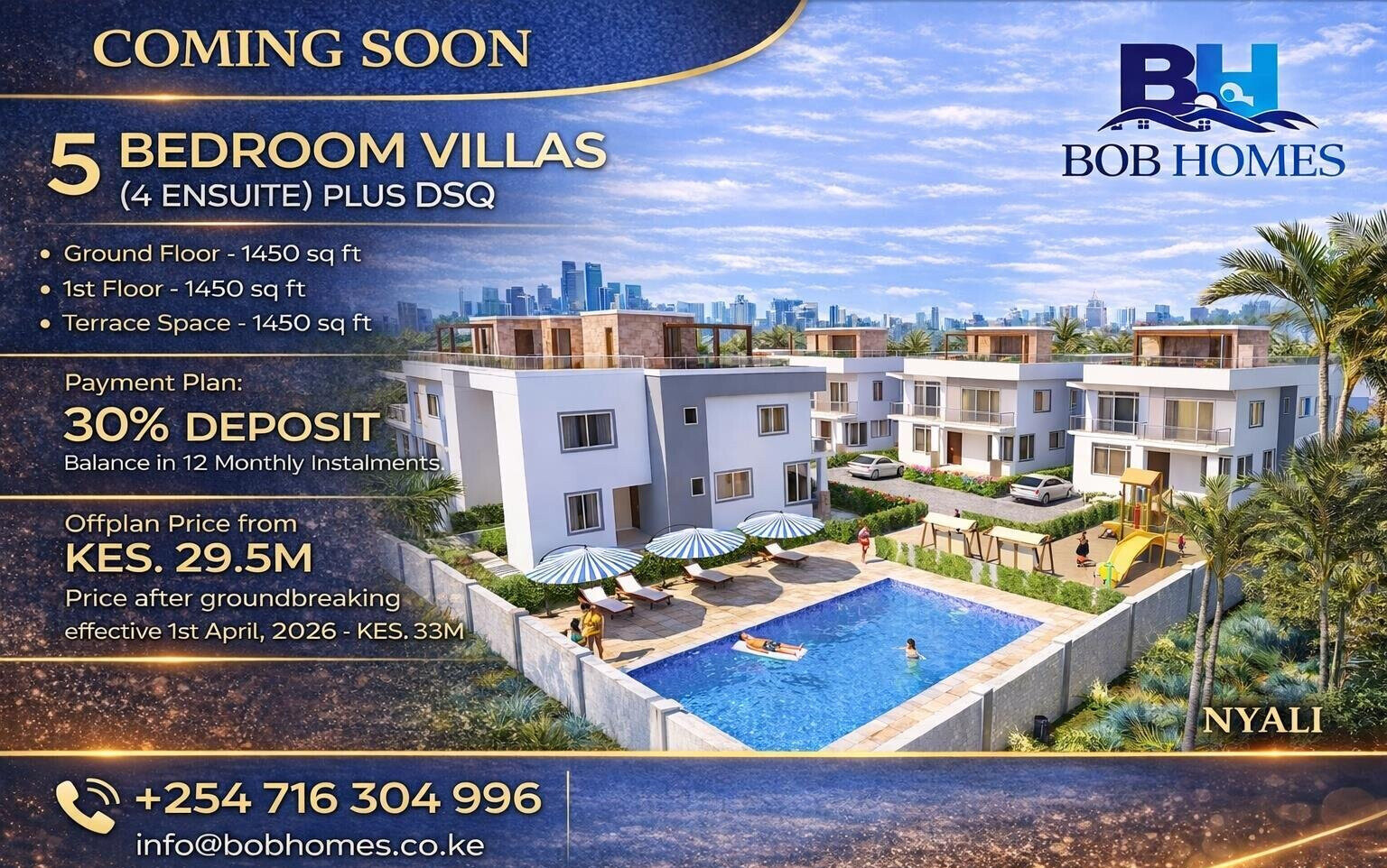 Off-Plan 5BR Villa with DSQ in Gated Nyali Estate - Mombasa