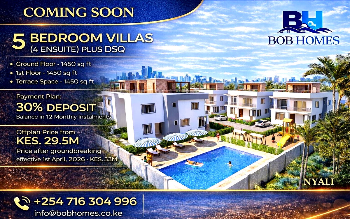 Off-Plan 5BR Villa with DSQ in Gated Nyali Estate - Mombasa