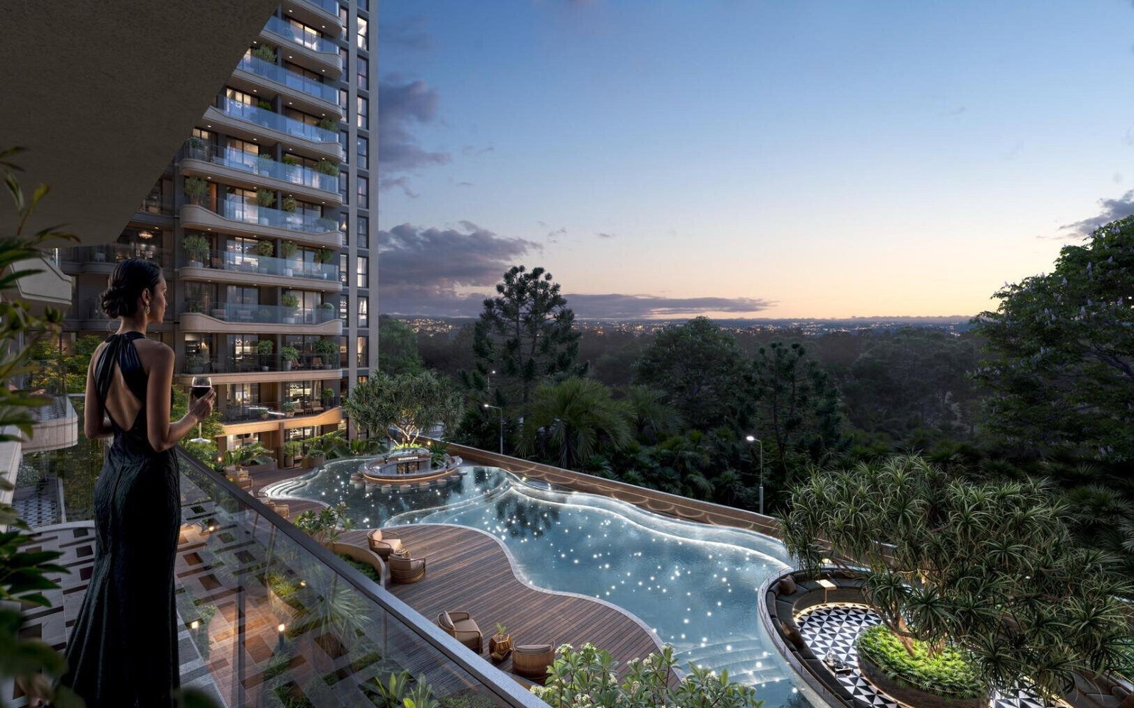 1BR+Study Off-Plan with Heated Rooftop Pool & Forest Views - Westlands