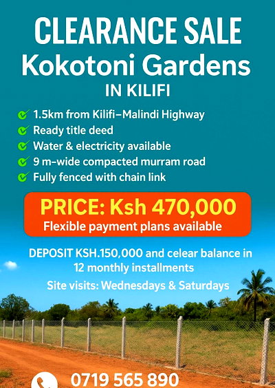 Kilifi Plot for KSh 470K