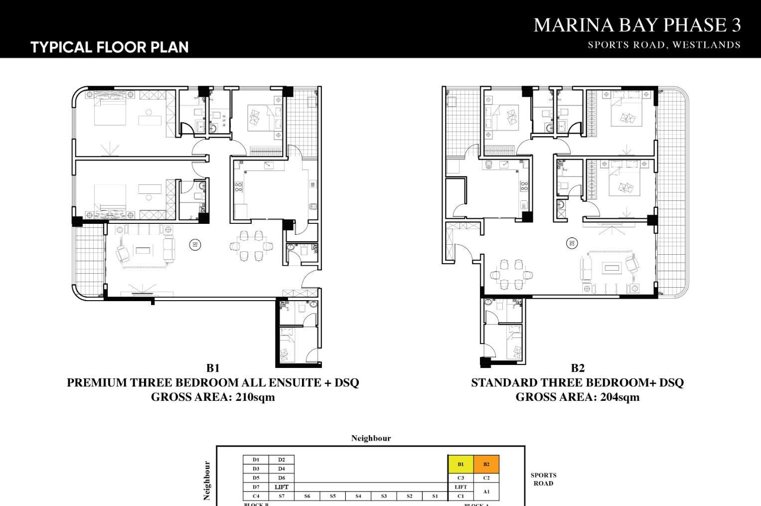 1BR Off-Plan at Marina Bay Phase 3 - Sports Road, Westlands