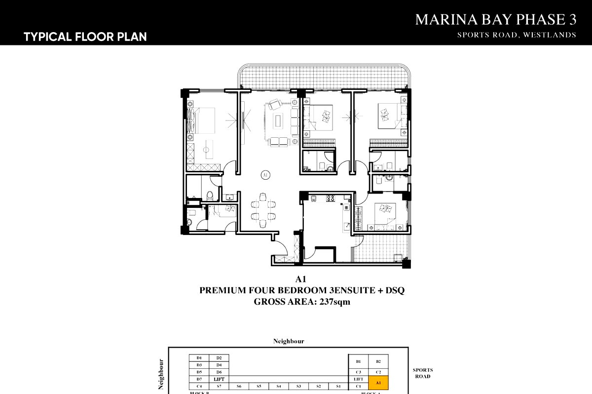 1BR Off-Plan at Marina Bay Phase 3 - Sports Road, Westlands