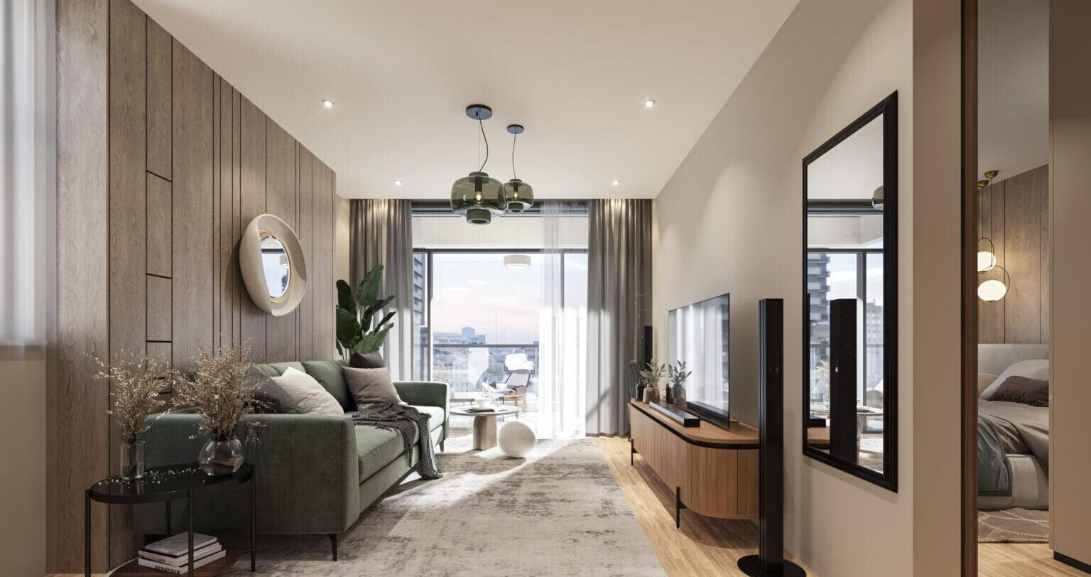 1BR with Rooftop Cinema & Yoga Deck - Westlands