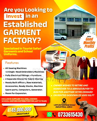 Established Garment Factory For Sale Walk In Walk Out - Image 6