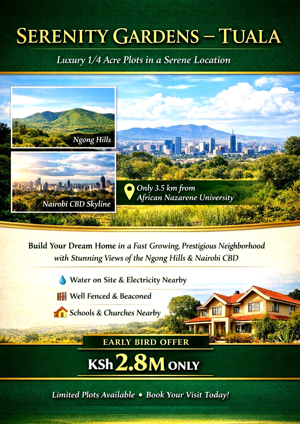 Quarter Acre Plot at KSh 2.8M