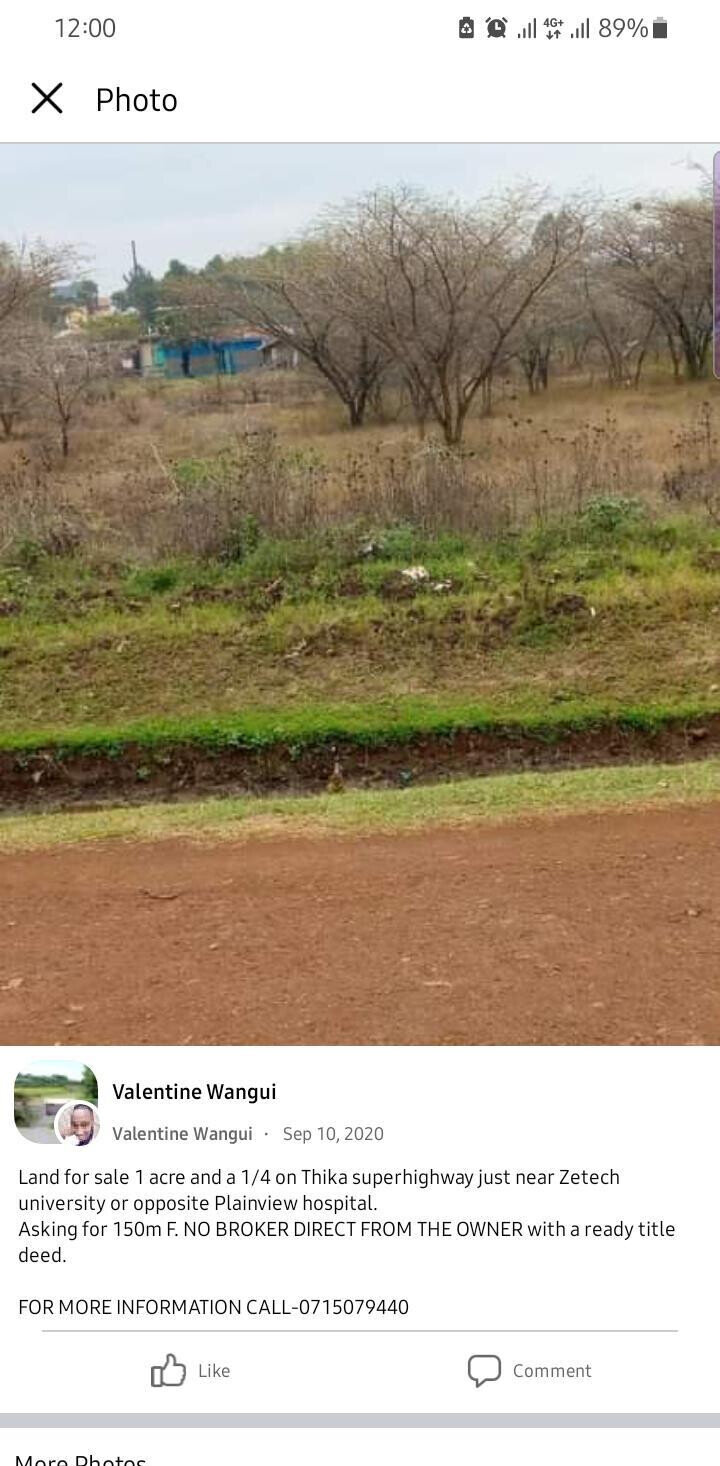 1.3 Acres Garden Plot in Ruiru
