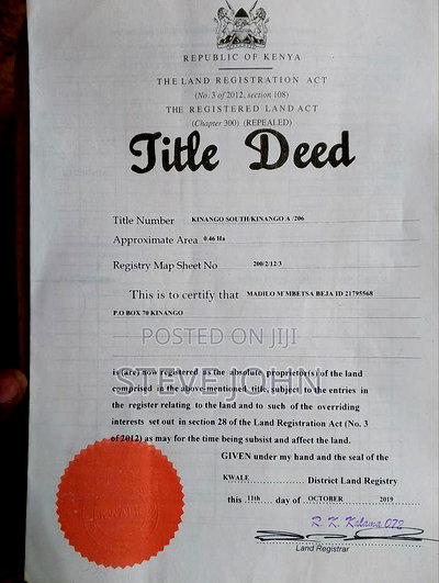 Plot for Sale Kinango Kwale - Image 1