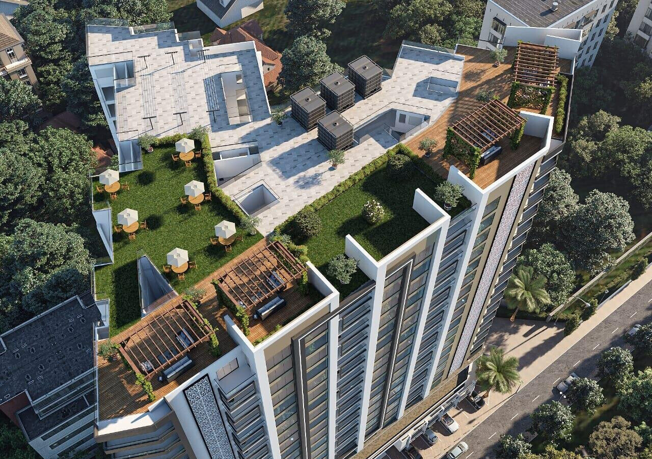 5BR Apartment with Rooftop Terrace & Coffee Shop - Parklands