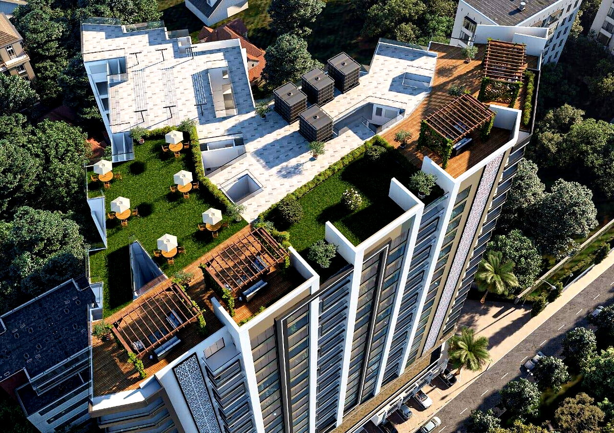 5BR Apartment with Rooftop Terrace & Coffee Shop - Parklands