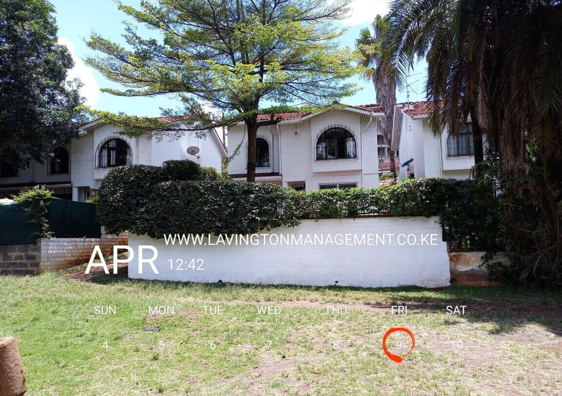 Spacious 4BR Townhouse with Mature Garden & CCTV - Kileleshwa