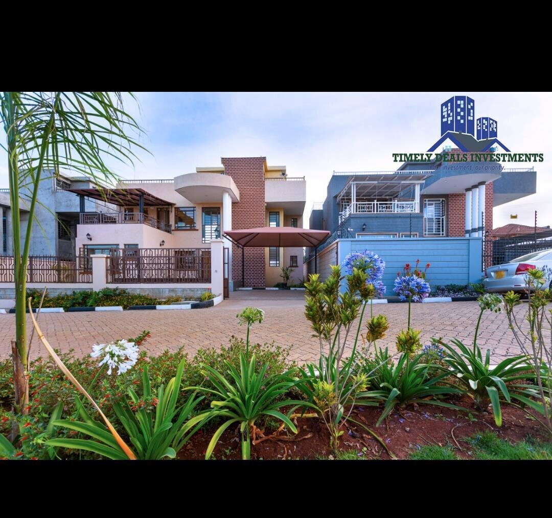 4BR All-Ensuite Townhouse with Rooftop Lounge & Fireplace - Ngong