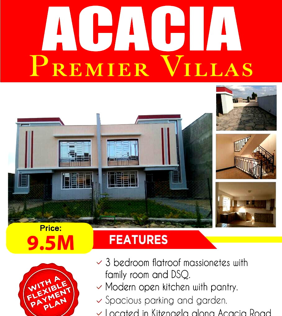 3BR Townhouse in Gated Community with Clubhouse - Kitengela