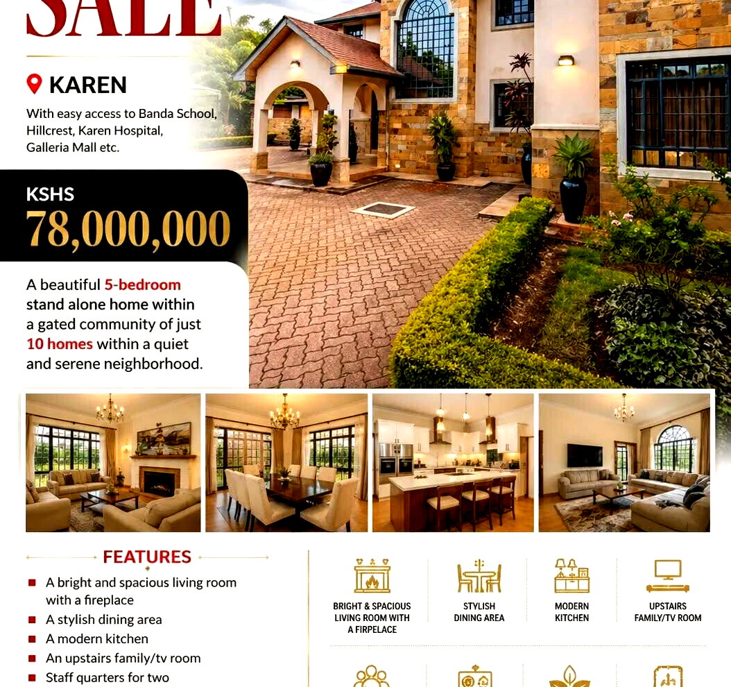 5-Bed Standalone Home in Quiet 10-Home Gated Community – Karen