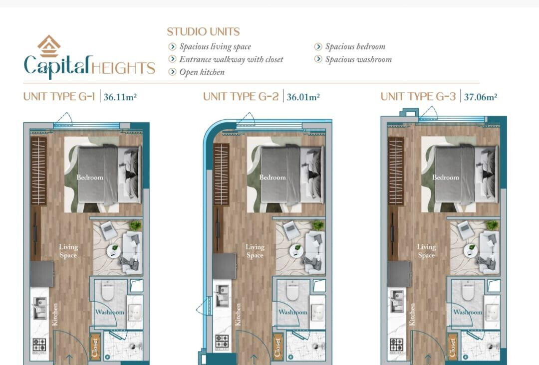 2BR Master Ensuite at Capital Vista with Heated Pool - Kilimani