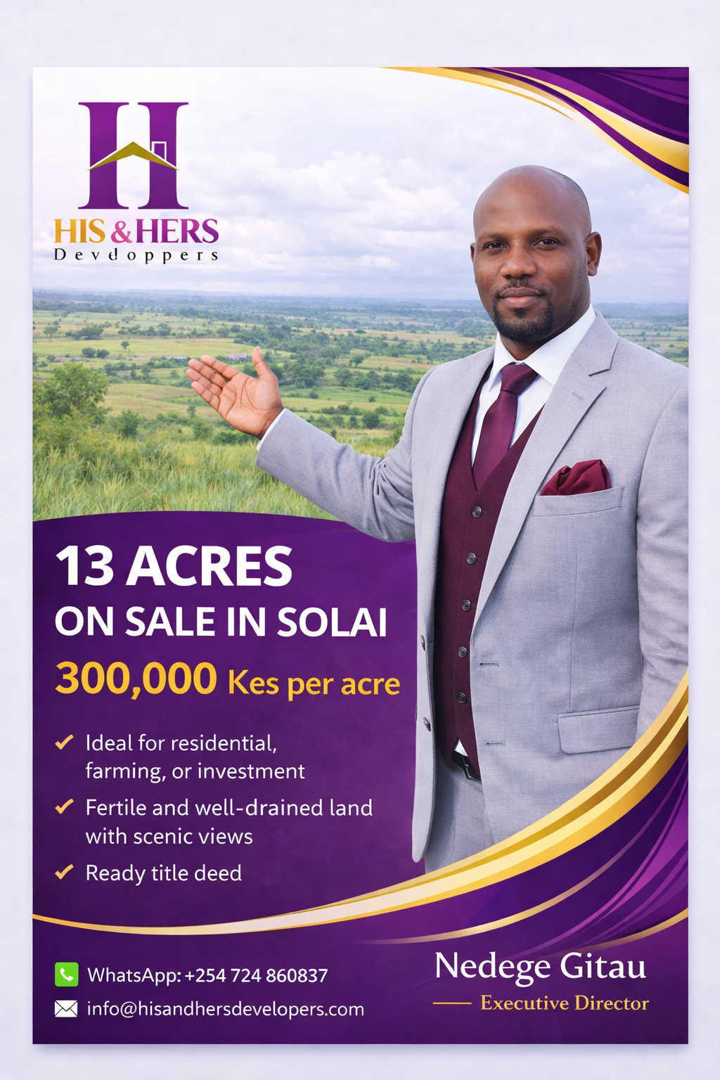 Farmland in Solai, Nakuru - Great Opportunity