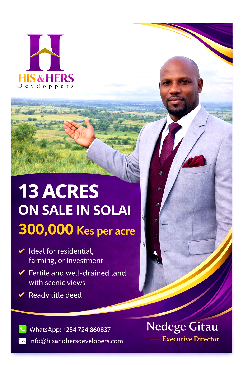 Farmland in Solai, Nakuru - Great Opportunity