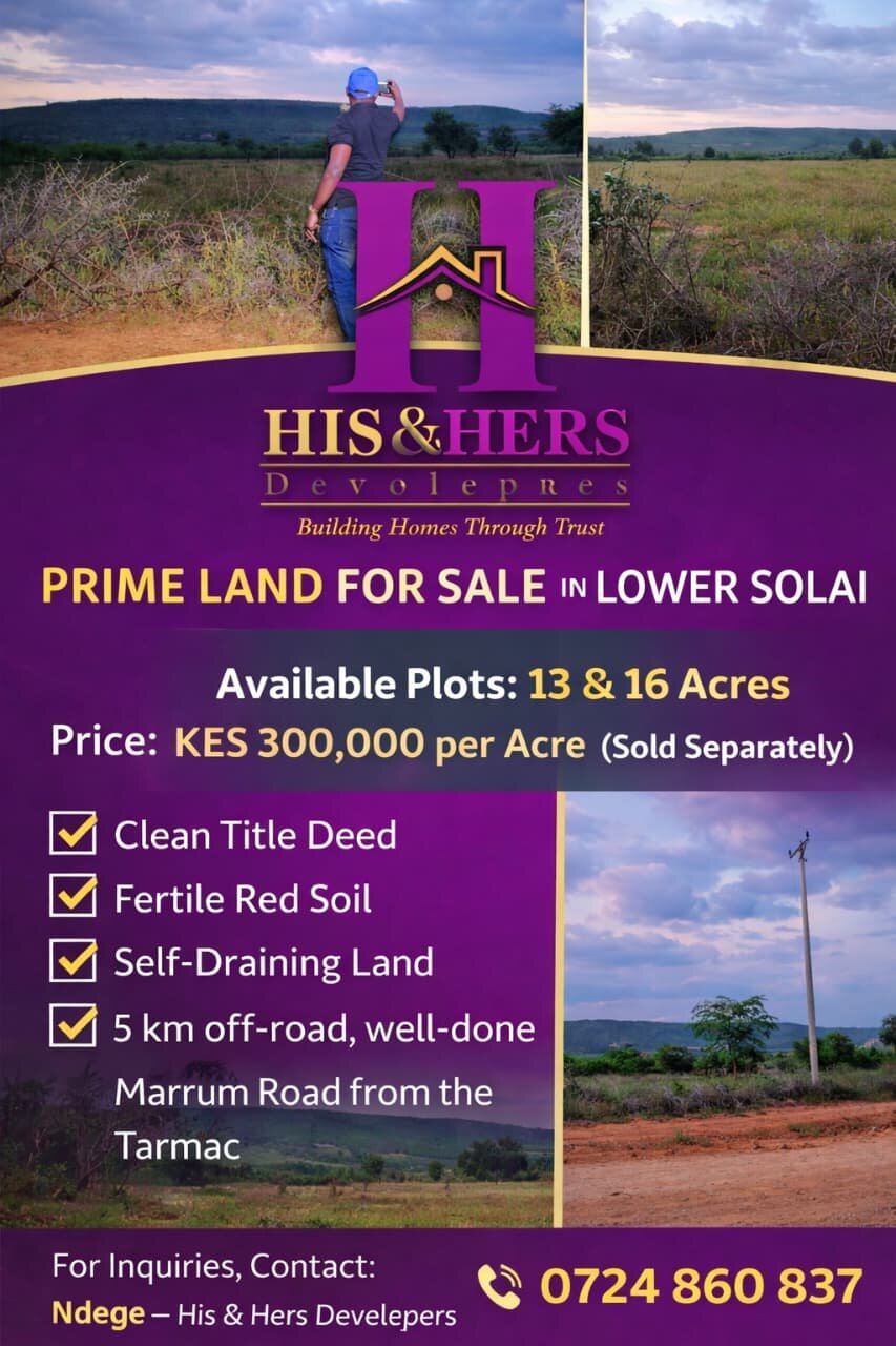 Farmland in Solai, Nakuru - Great Opportunity