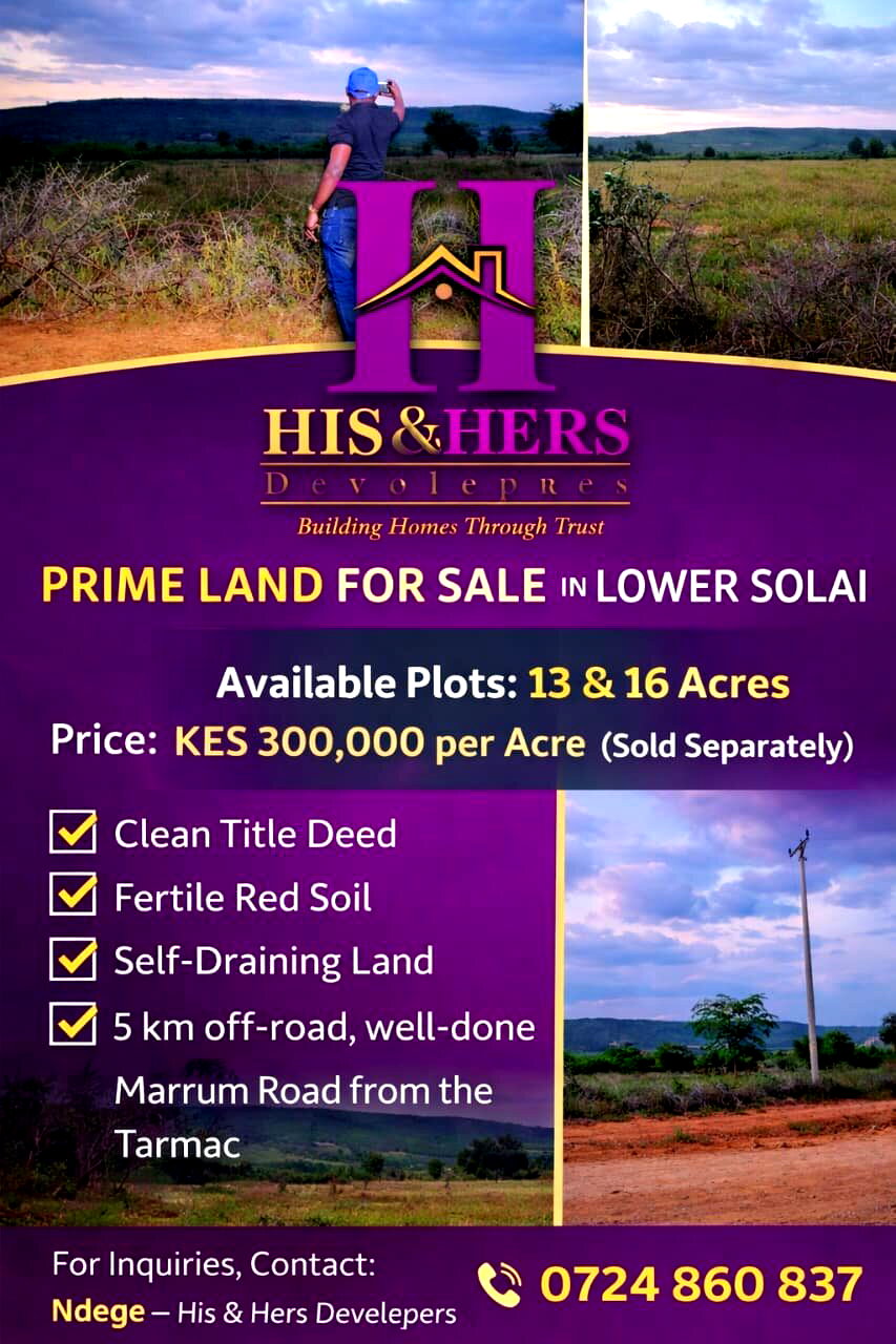 Farmland in Solai, Nakuru - Great Opportunity