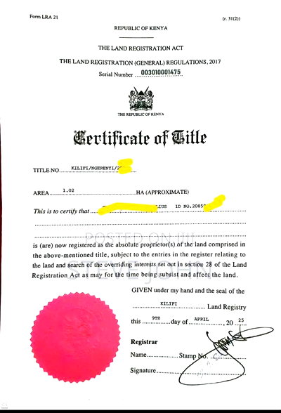 Plots for Sale With Title Kilifi - Image 2