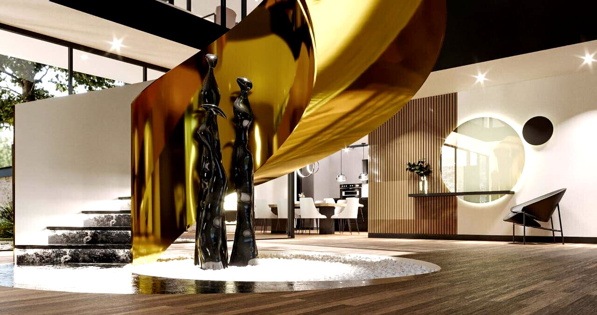 Sky-Lit Triple-Volume Lobby & Private Pool Villa – Karen