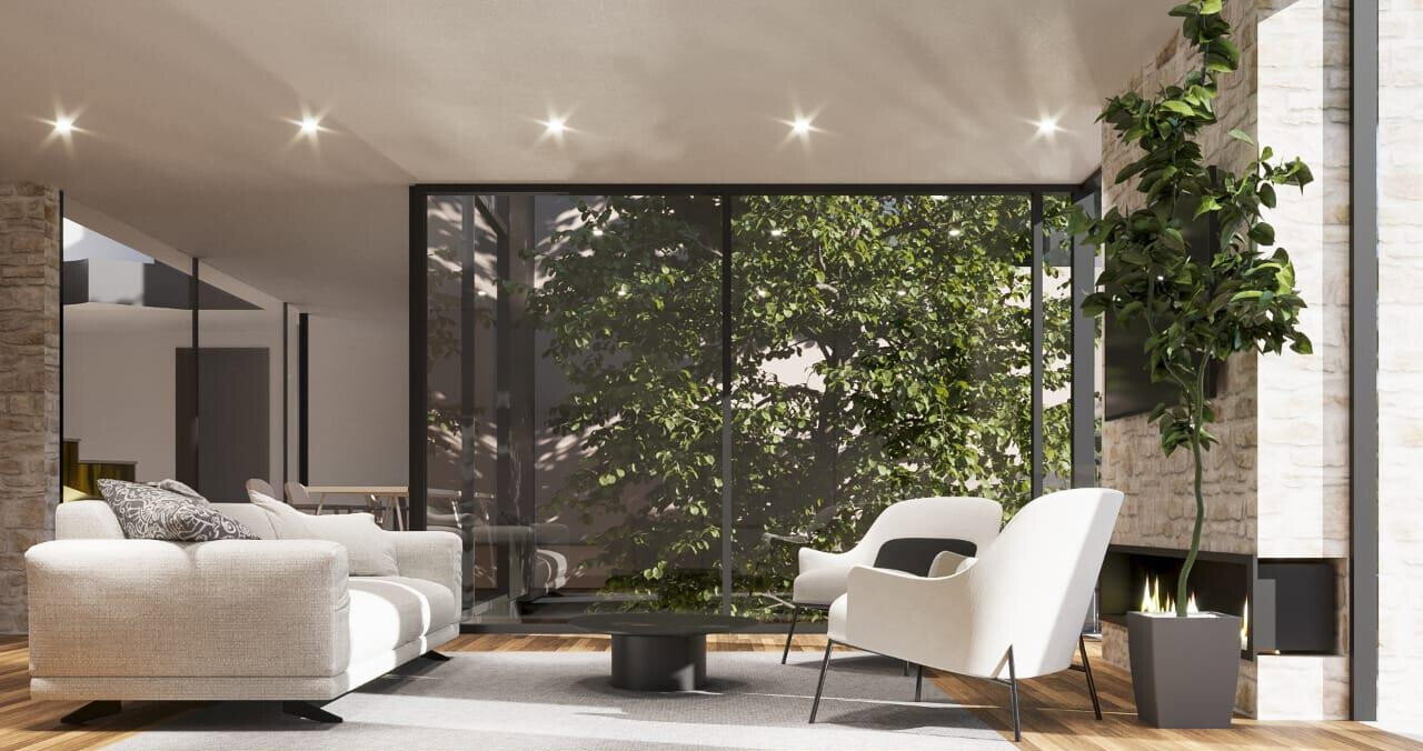 Sky-Lit Triple-Volume Lobby & Private Pool Villa – Karen