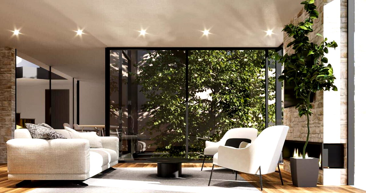 Sky-Lit Triple-Volume Lobby & Private Pool Villa – Karen