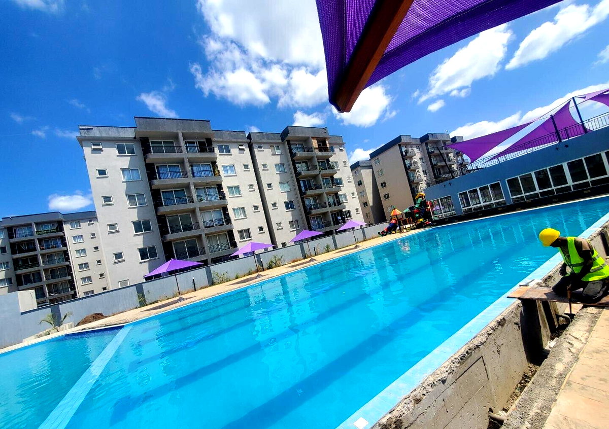 2BR Apartment with Gym, Pool & Sports Courts - Syokimau