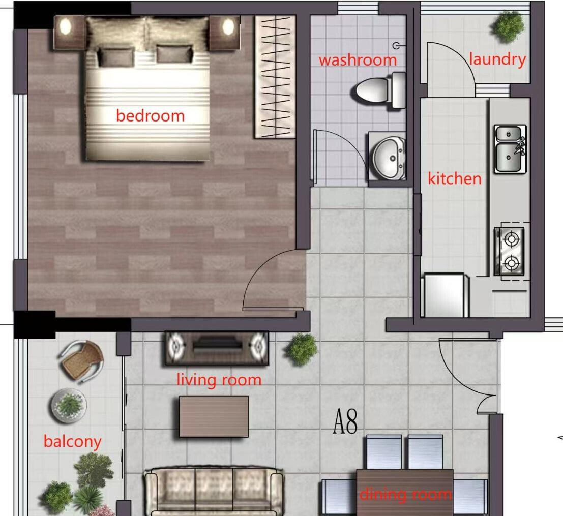 2BR with Rooftop Air Garden & Coffee Shop - Kilimani