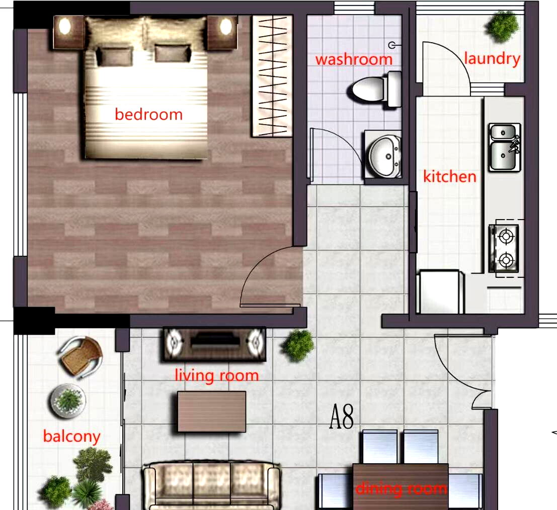 2BR with Rooftop Air Garden & Coffee Shop - Kilimani