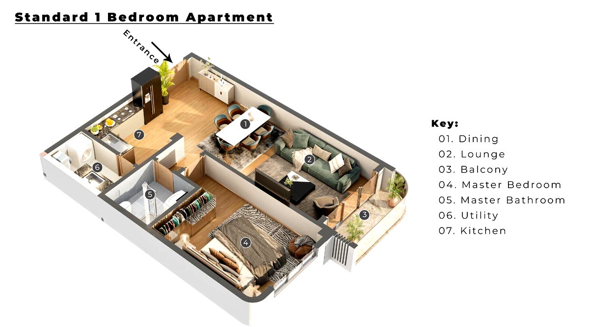 1BR Fully Furnished with Heated Pool & Gym - Parklands