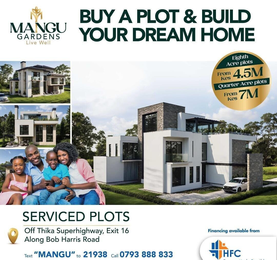KSh 4.5M Serviced Plot in Mangu Gardens