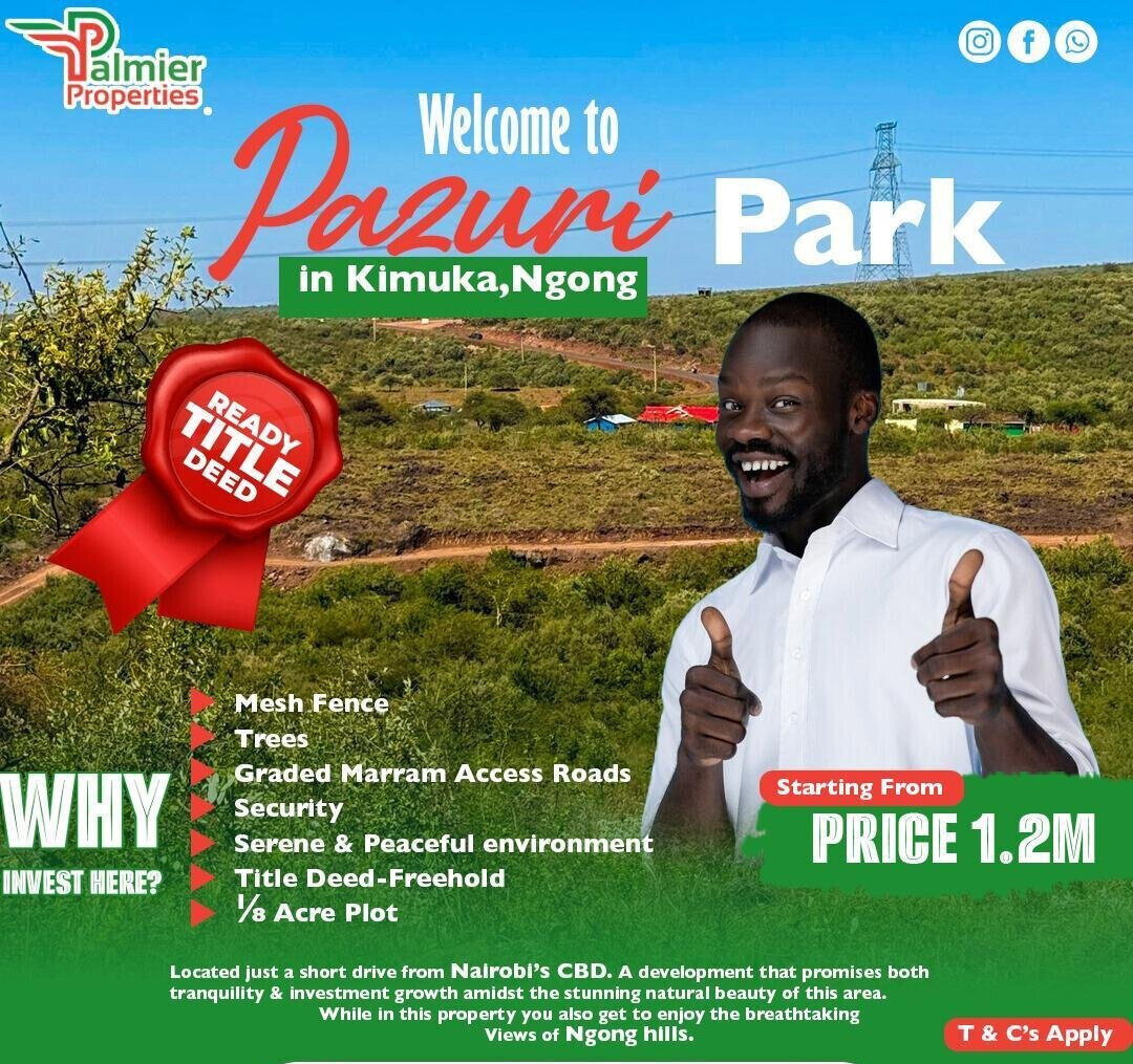 1/8 Acre Garden Plot at KSh 1.2M