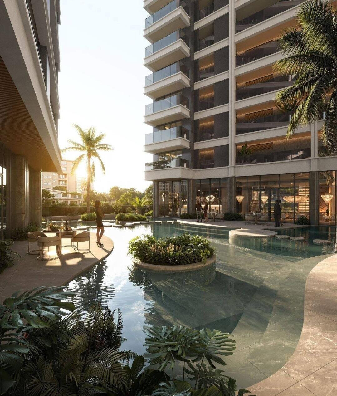 1BR Riverside Apartment with Rooftop Pool & Gym - Lavington